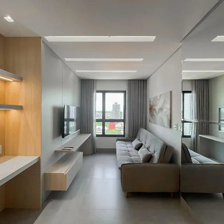 Lindo Flat Planejado Com Vista Para Cidade Campo Grande  Exterior photo